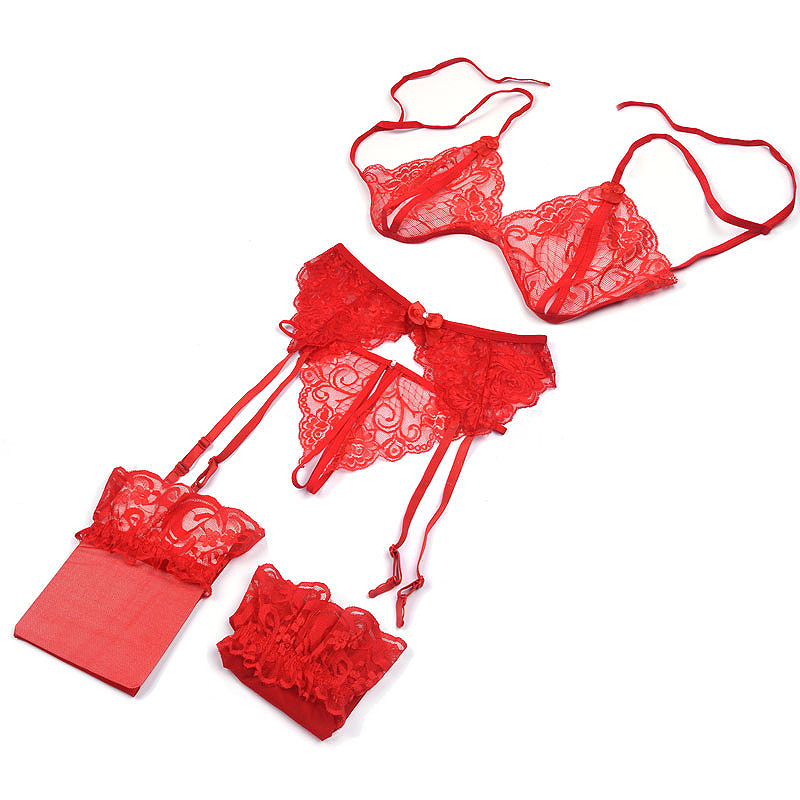 1 Set Women's Lace Lingerie, S - огляд і ціна Sheer Mesh Bra