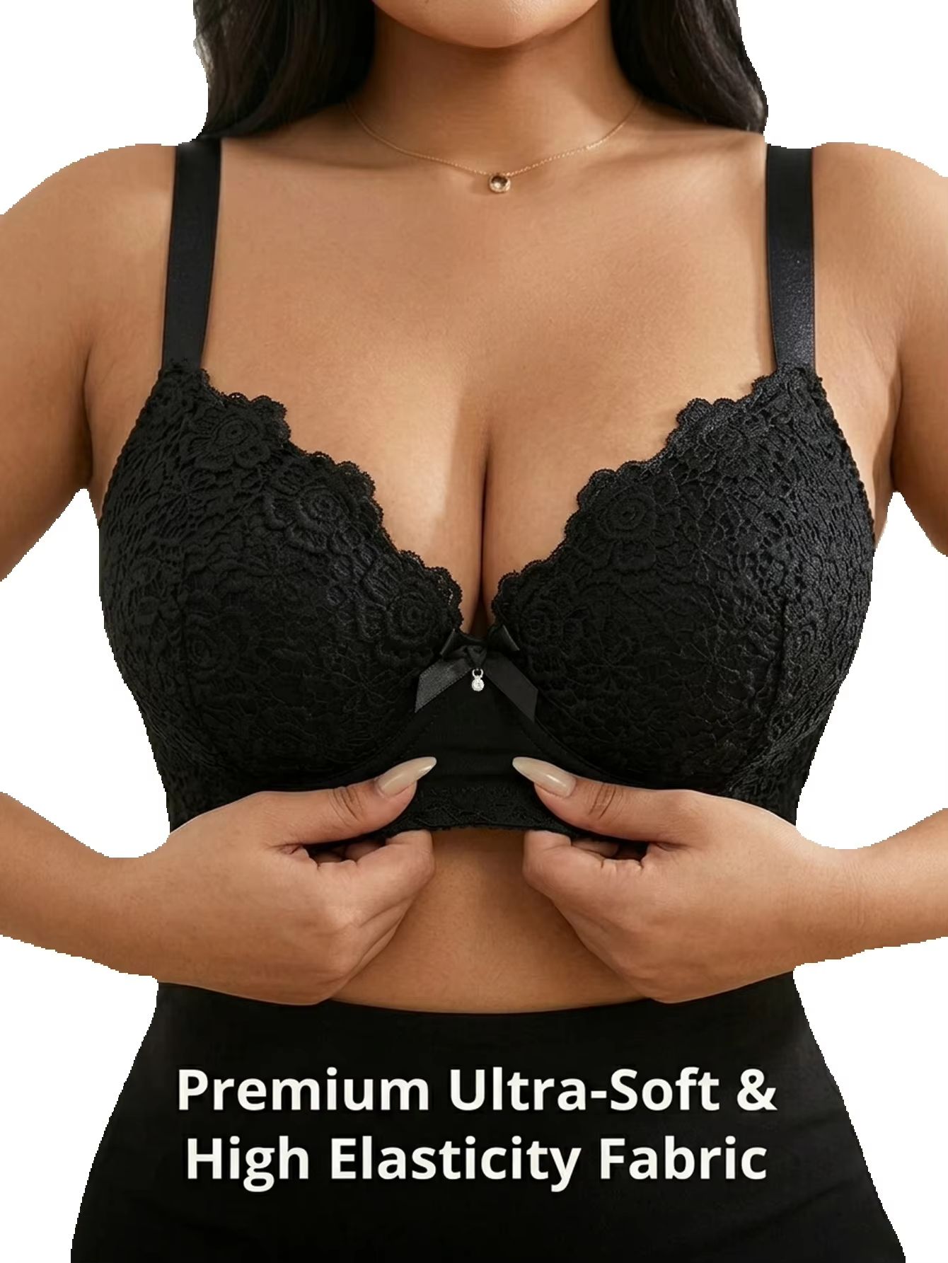 Women Plus Size Floral Push Up - огляд і ціна Underwire Bra Padded
